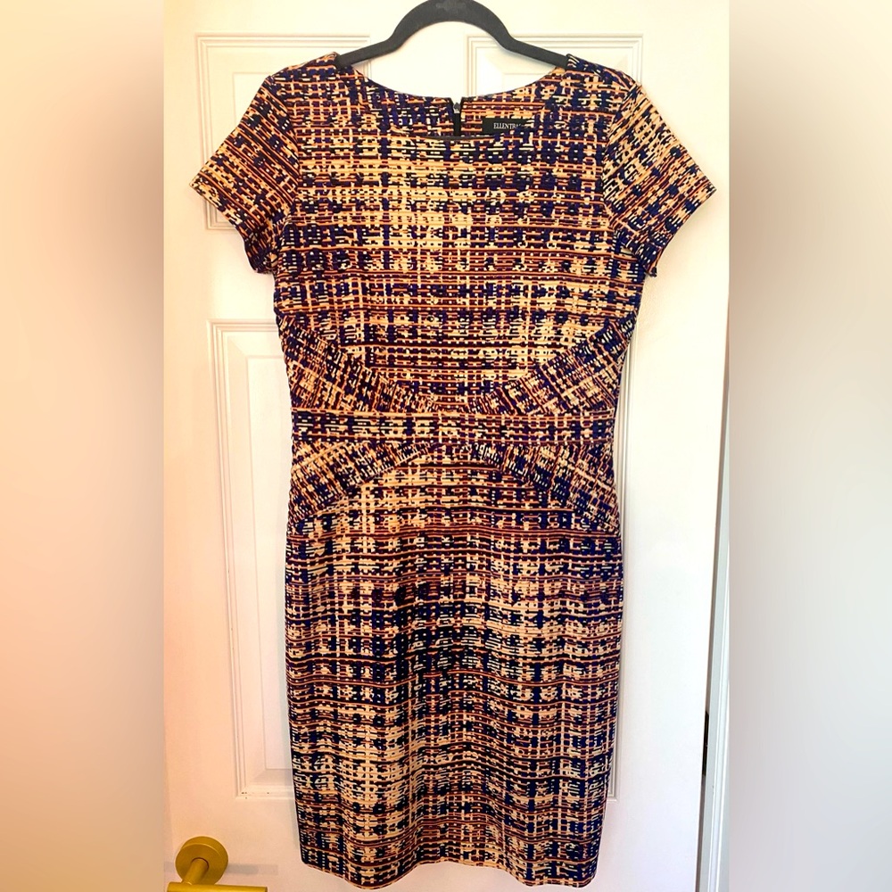 Ellen Tracy patterned work dress